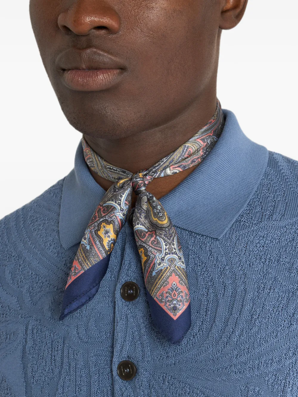 ETRO Pochet met geometrische paisley-print Blauw