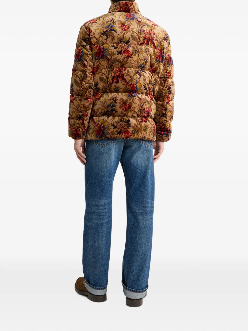 ETRO Fluwelen jack met bloemen-print Beige