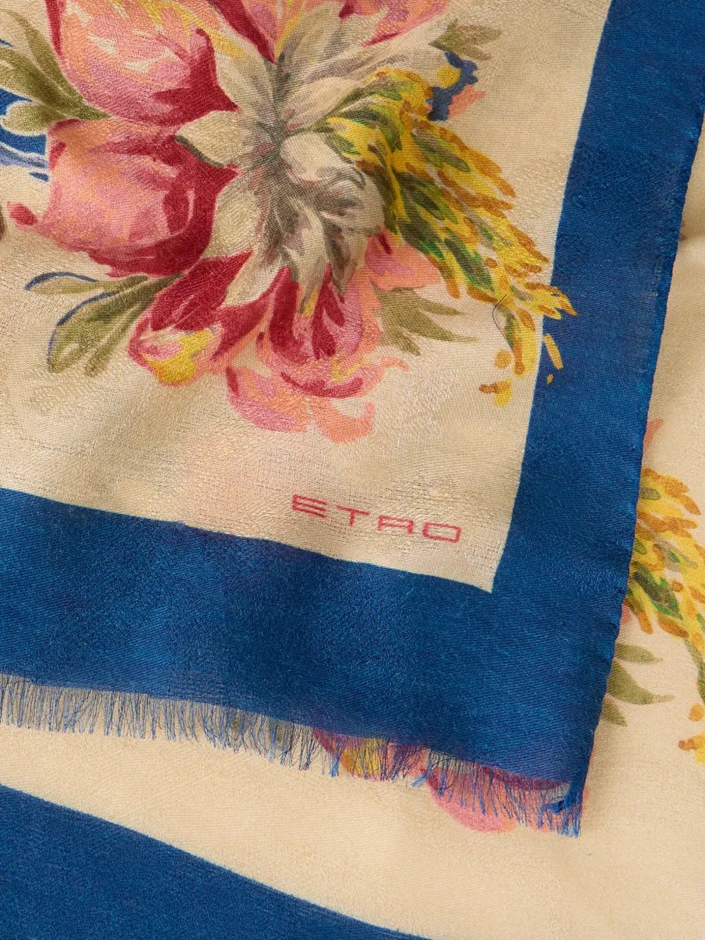 ETRO Sjaal met bloemjacquard Beige