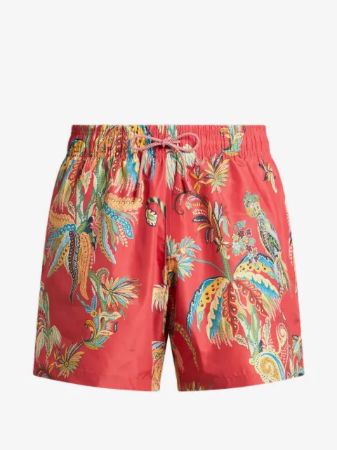 ETRO palm tree-print swim shorts