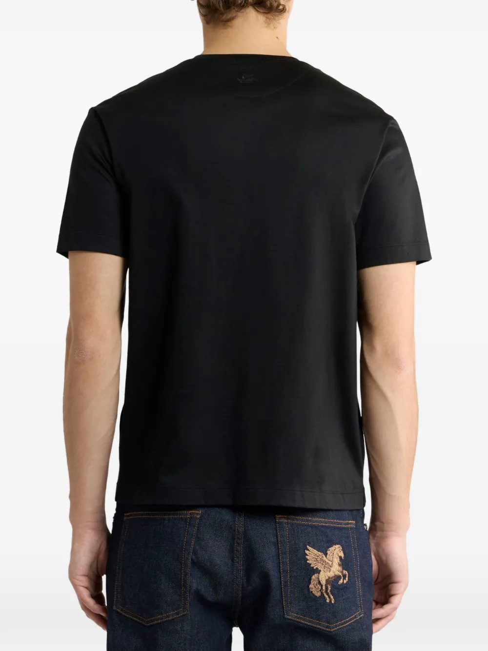 ETRO T-shirt met borduurwerk Zwart