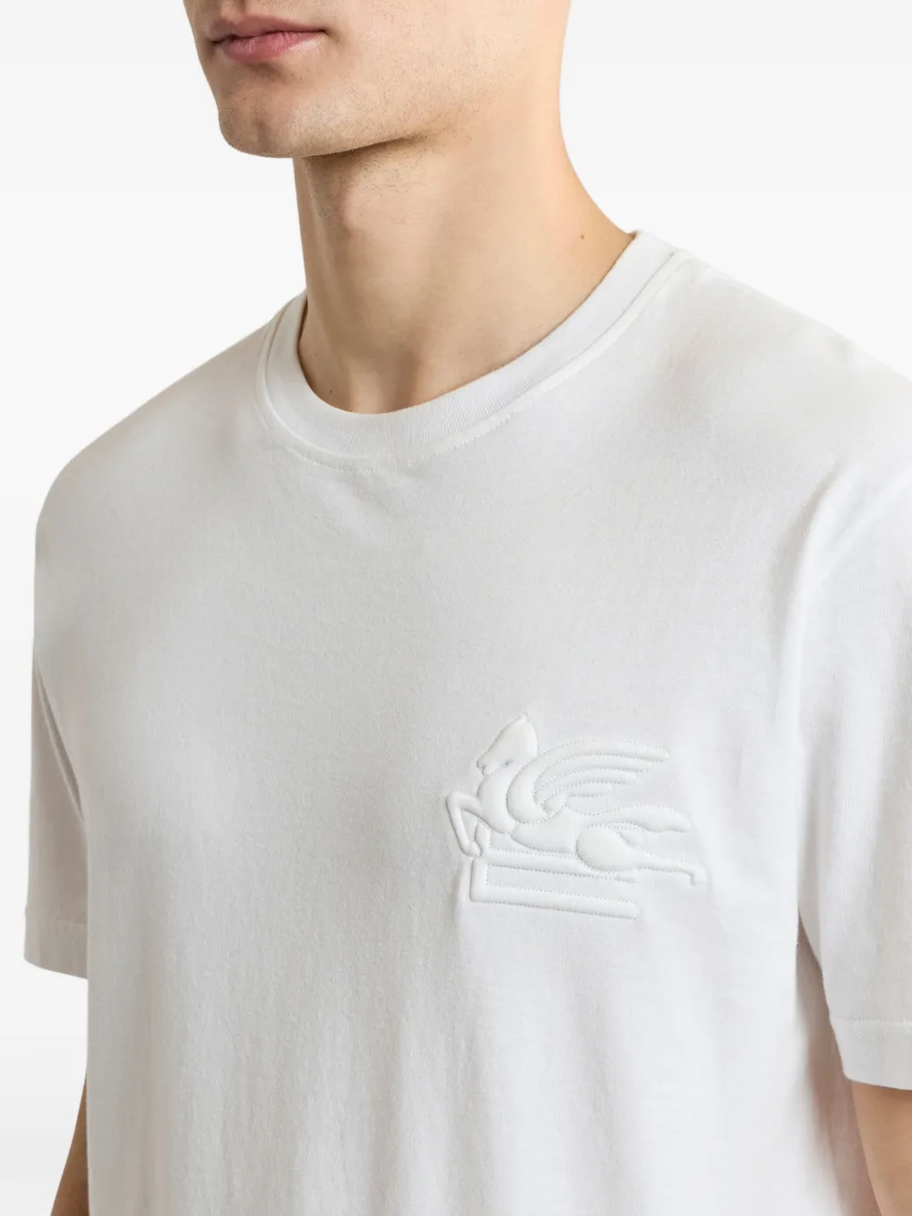ETRO T-shirt met Pegaso-logo Wit