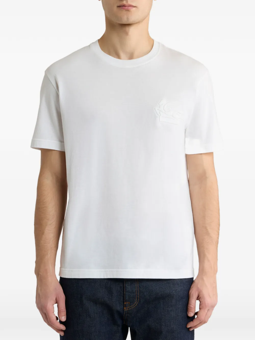 ETRO T-shirt met Pegaso-logo Wit