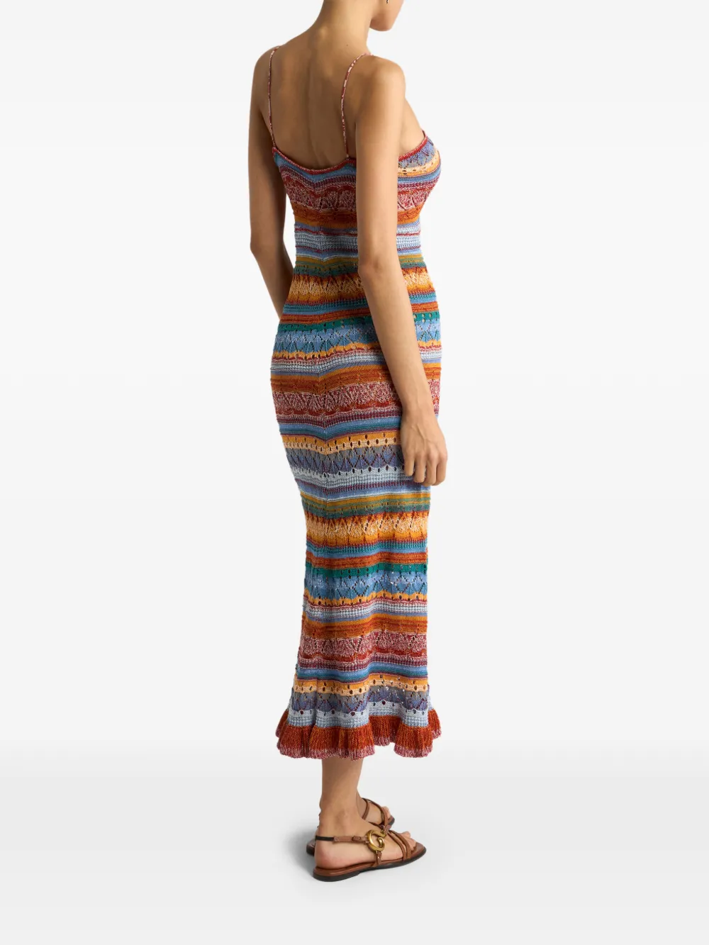 ETRO Gestreepte maxi-jurk Rood