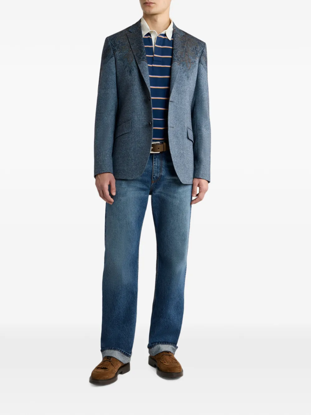 ETRO Gestreept poloshirt Blauw