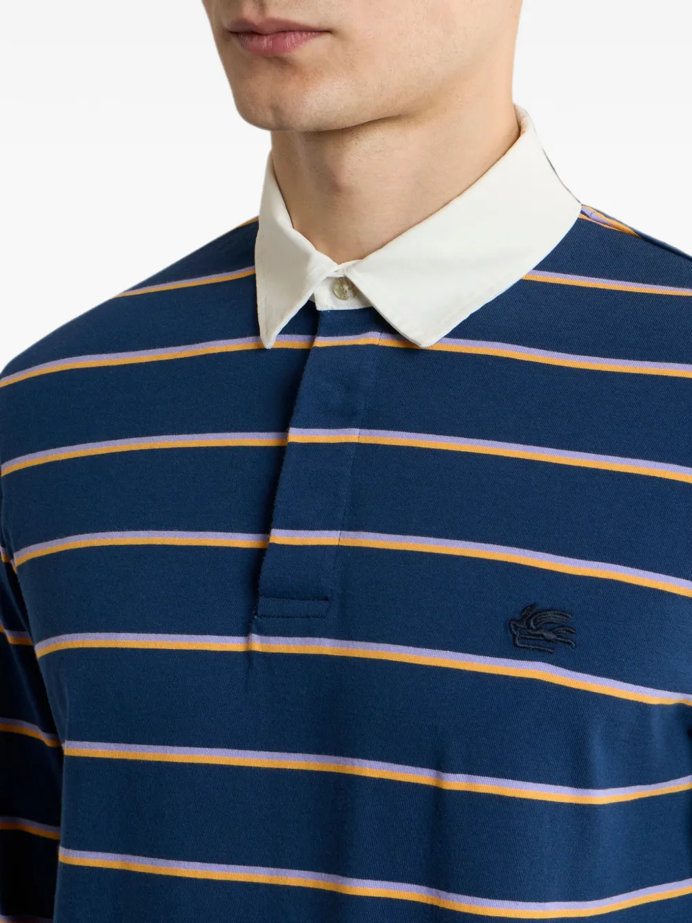 ETRO Gestreept poloshirt Blauw