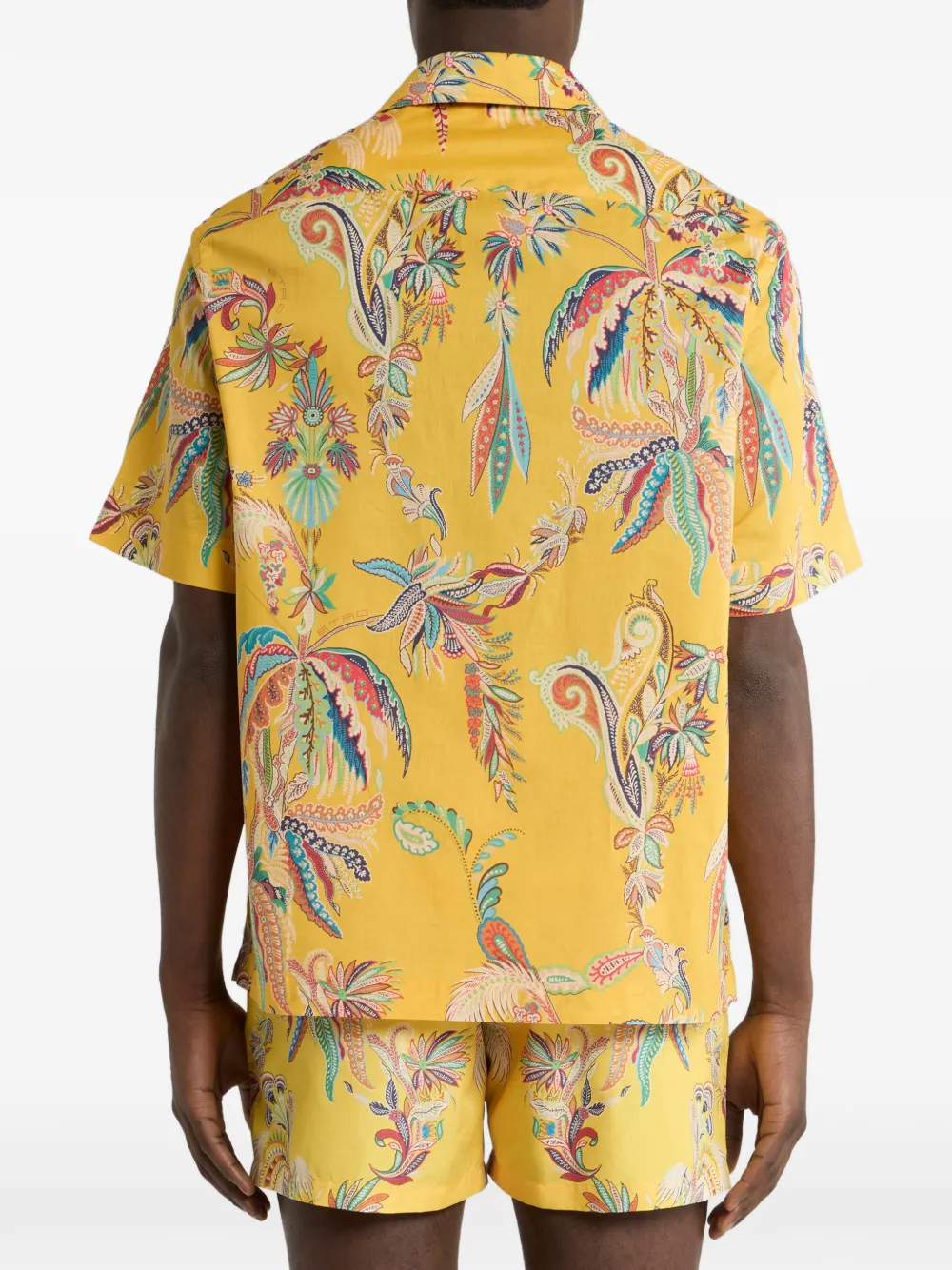 ETRO Overhemd met papegaaiprint en palmboom Geel