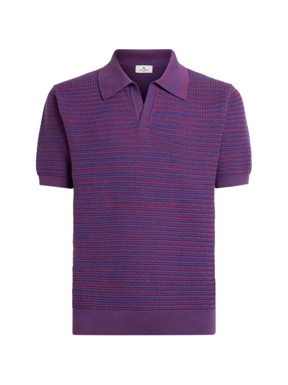 ETRO V-neck short-sleeved knitted sweater - Viola