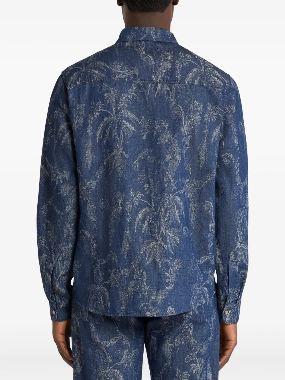 ETRO Overhemd met jacquard-patroon Blauw