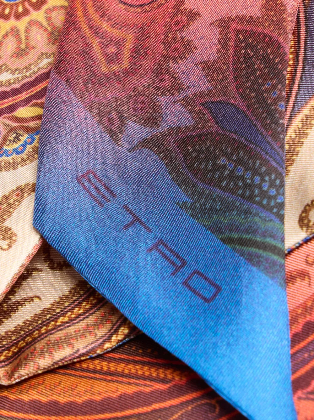 ETRO paisley-print degradé scarf Oranje
