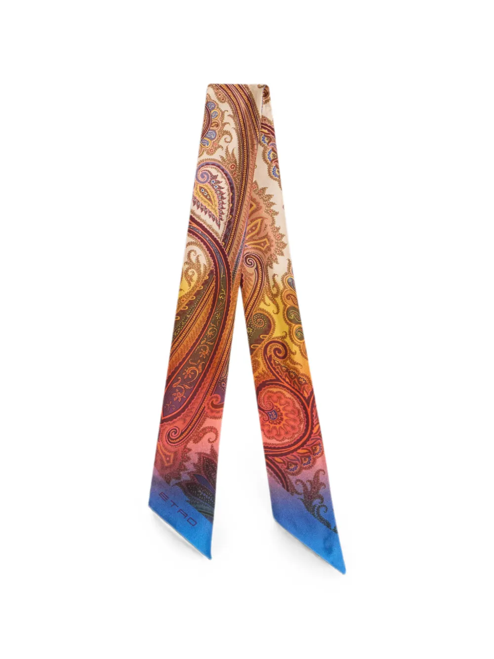 ETRO paisley-print degradé scarf - Arancione