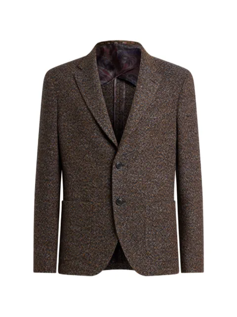 ETRO basketweave single-breasted jacket