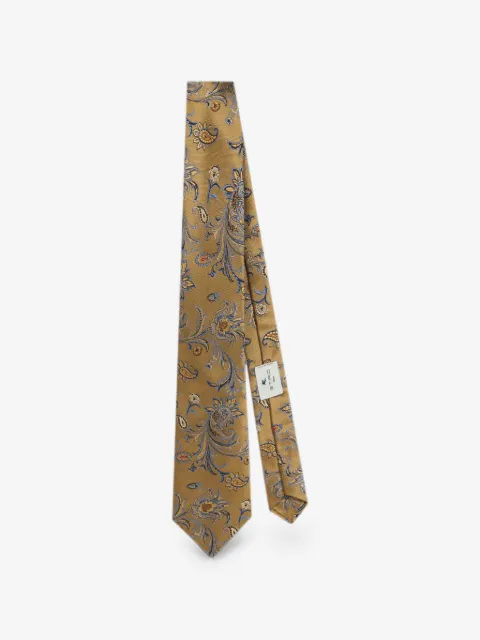 ETRO silk jacquard tie with floral paisley motif