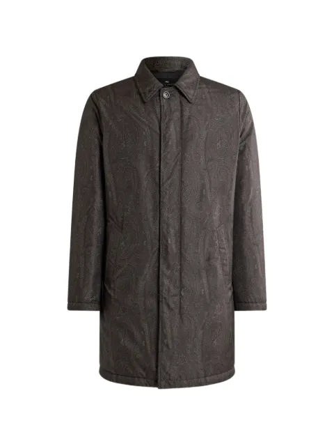 ETRO padded raincoat with Arnica motif