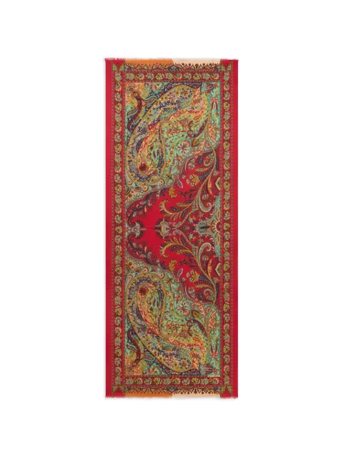 ETRO écharpe frangée à motif cachemire