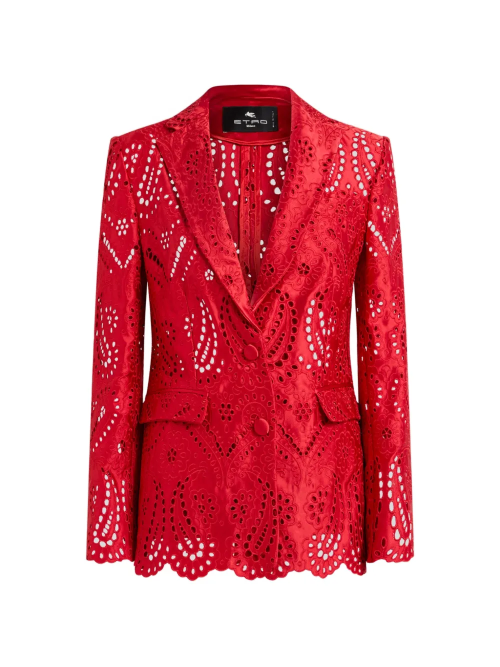 ETRO paisley-broderie blazer - Red