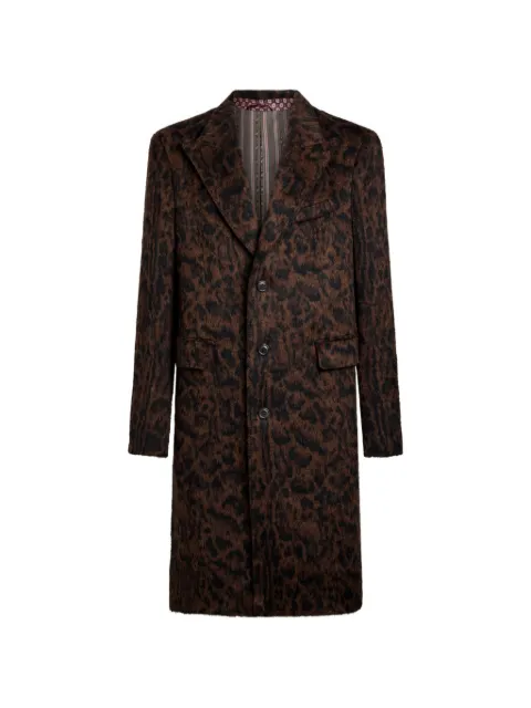 ETRO jacquard coat with animal motif