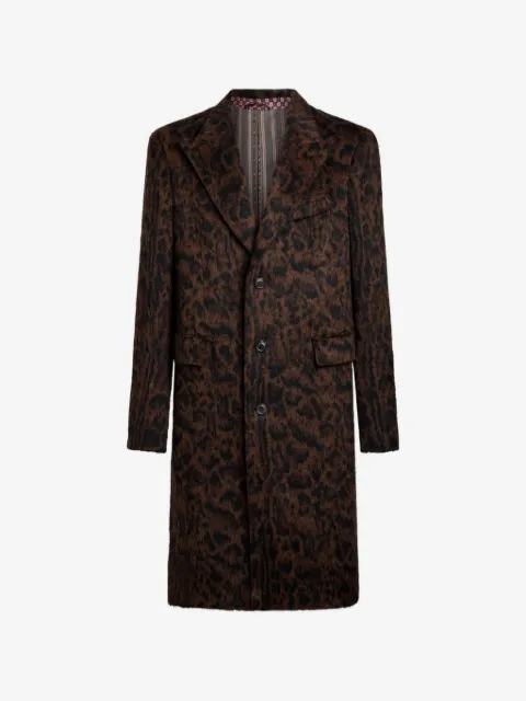 ETRO jacquard coat with animal motif