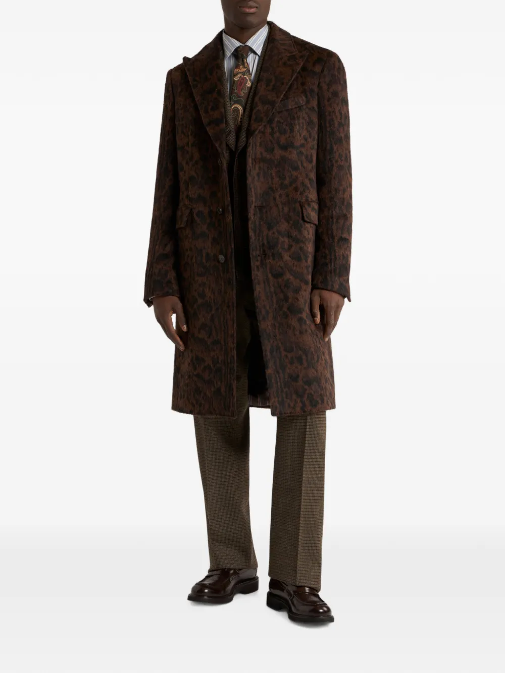 ETRO Jas met jacquard en dieren-patroon Bruin