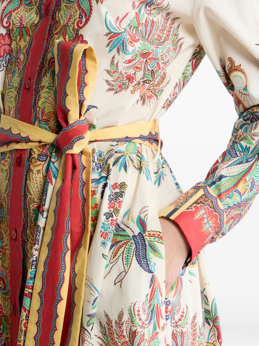 ETRO Katoenen maxi-jurk met paisley-print Beige