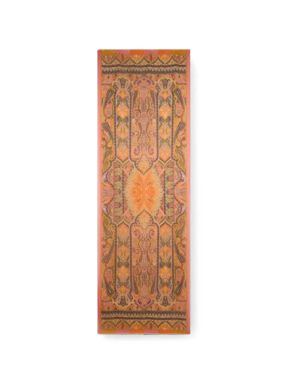 ETRO paisley-print cashmere scarf - Arancione