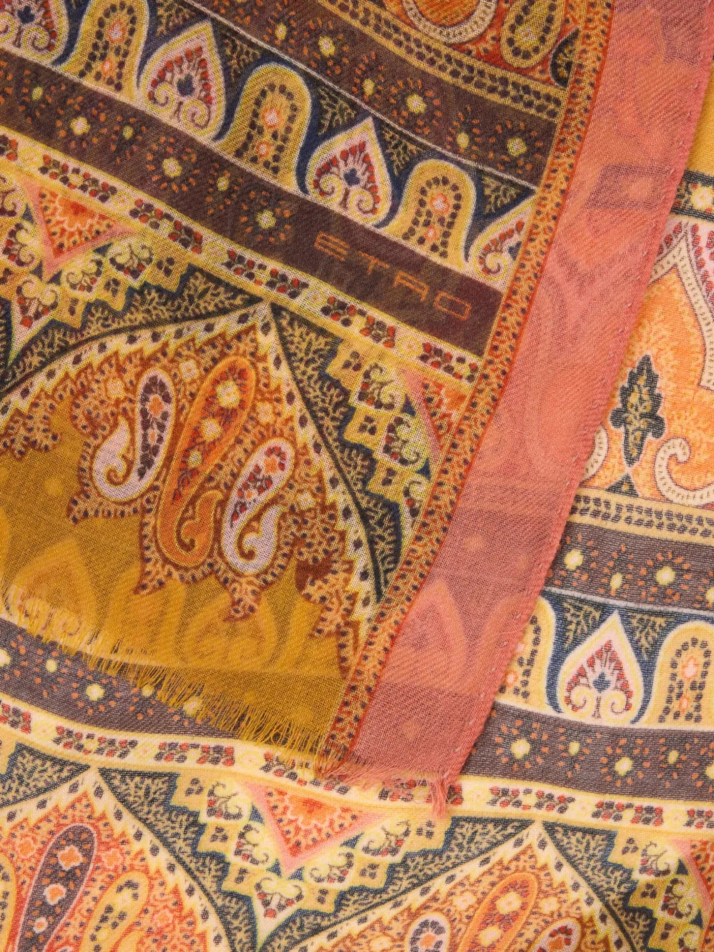 ETRO Sjaal met paisley-print Oranje