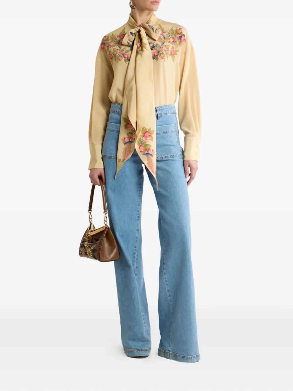 ETRO Jeans met geborduurd logo Blauw
