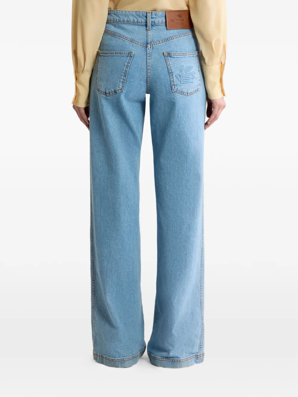 ETRO Jeans met geborduurd logo Blauw