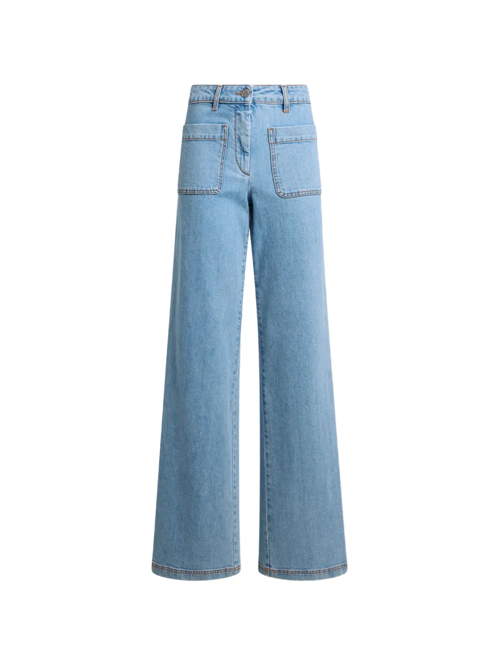ETRO embroidered-logo flared jeans - Blu