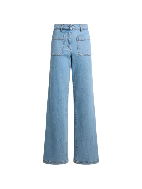 ETRO jeans med broderet logo og svaj