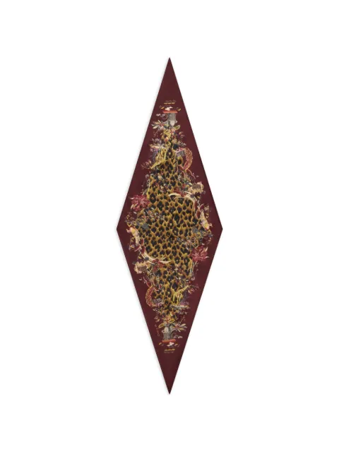 ETRO leopard-motif diamond-shaped scarf