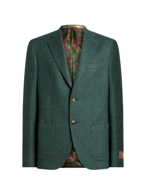 ETRO houndstooth-motif single-breasted blazer