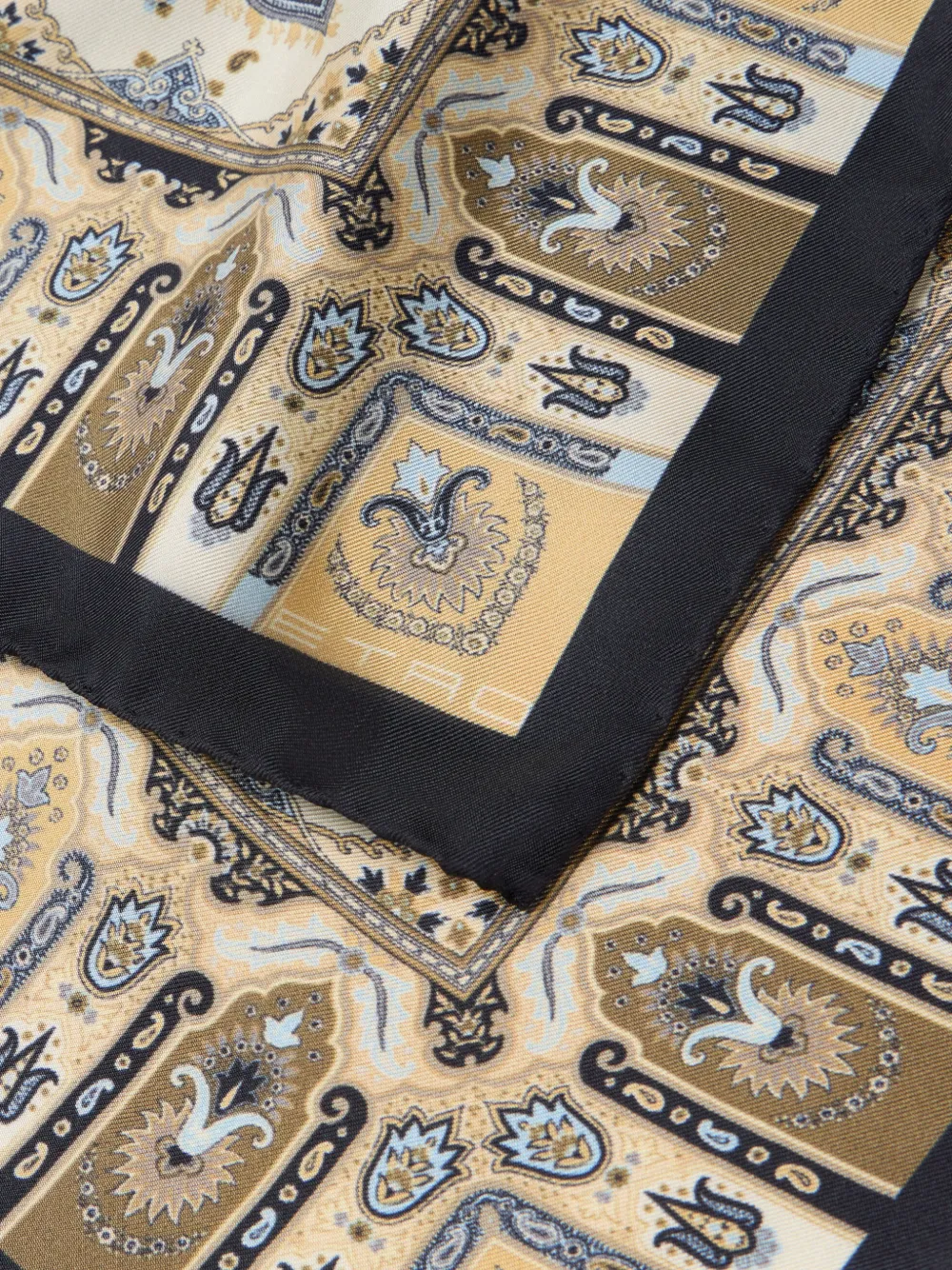 ETRO Twill zijden sjaal met paisley-patroon Beige