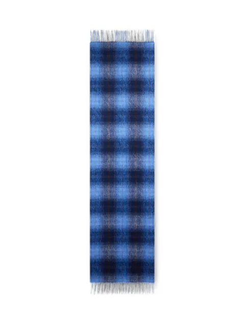 ETRO wool and cashmere jacquard scarf with Arnica and check motifs