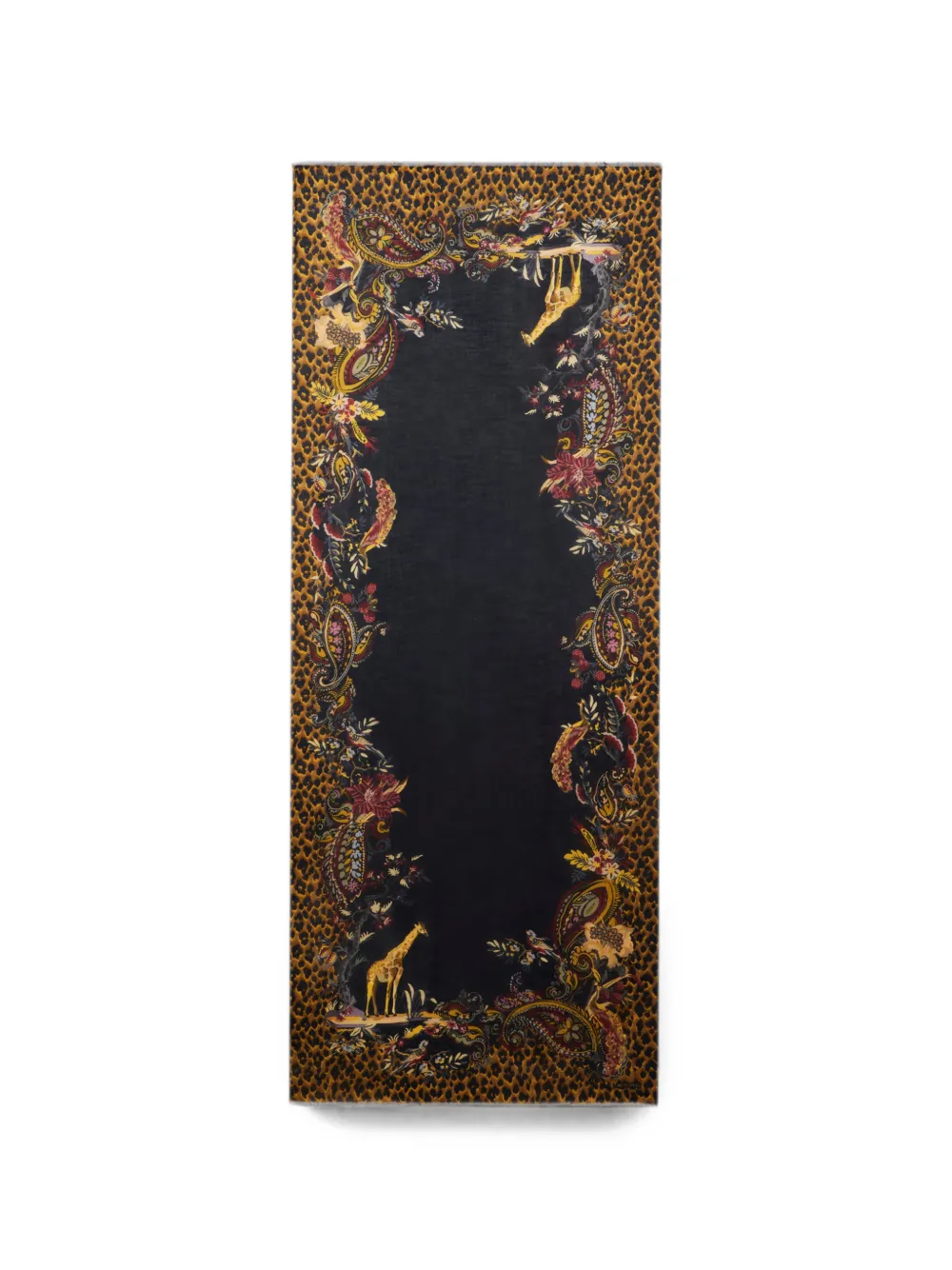 ETRO Foulard con stampa leopardata - Nero