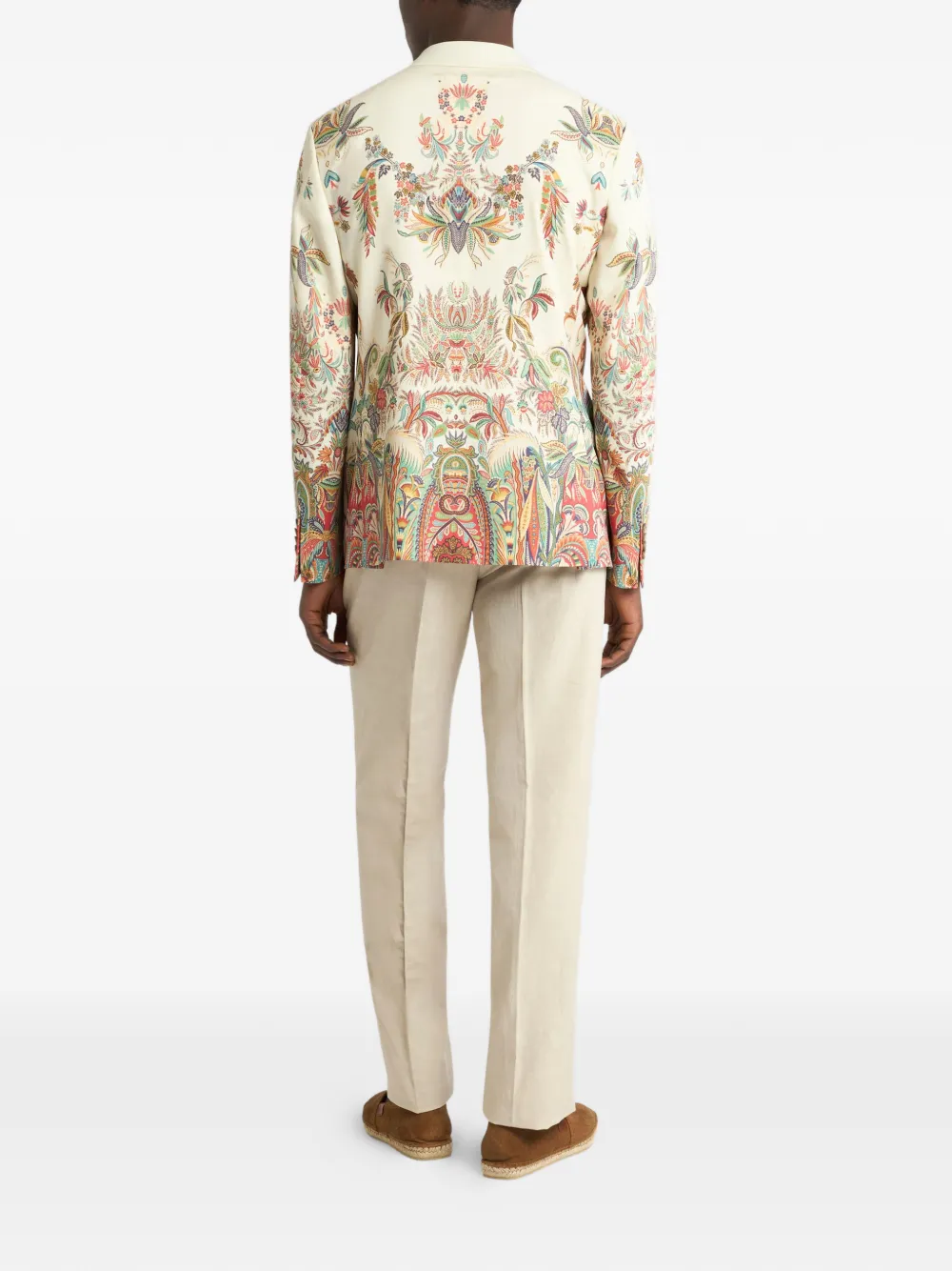 ETRO Blazer met bloemenprint Beige