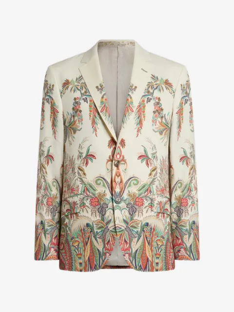 ETRO floral-print single-breasted blazer