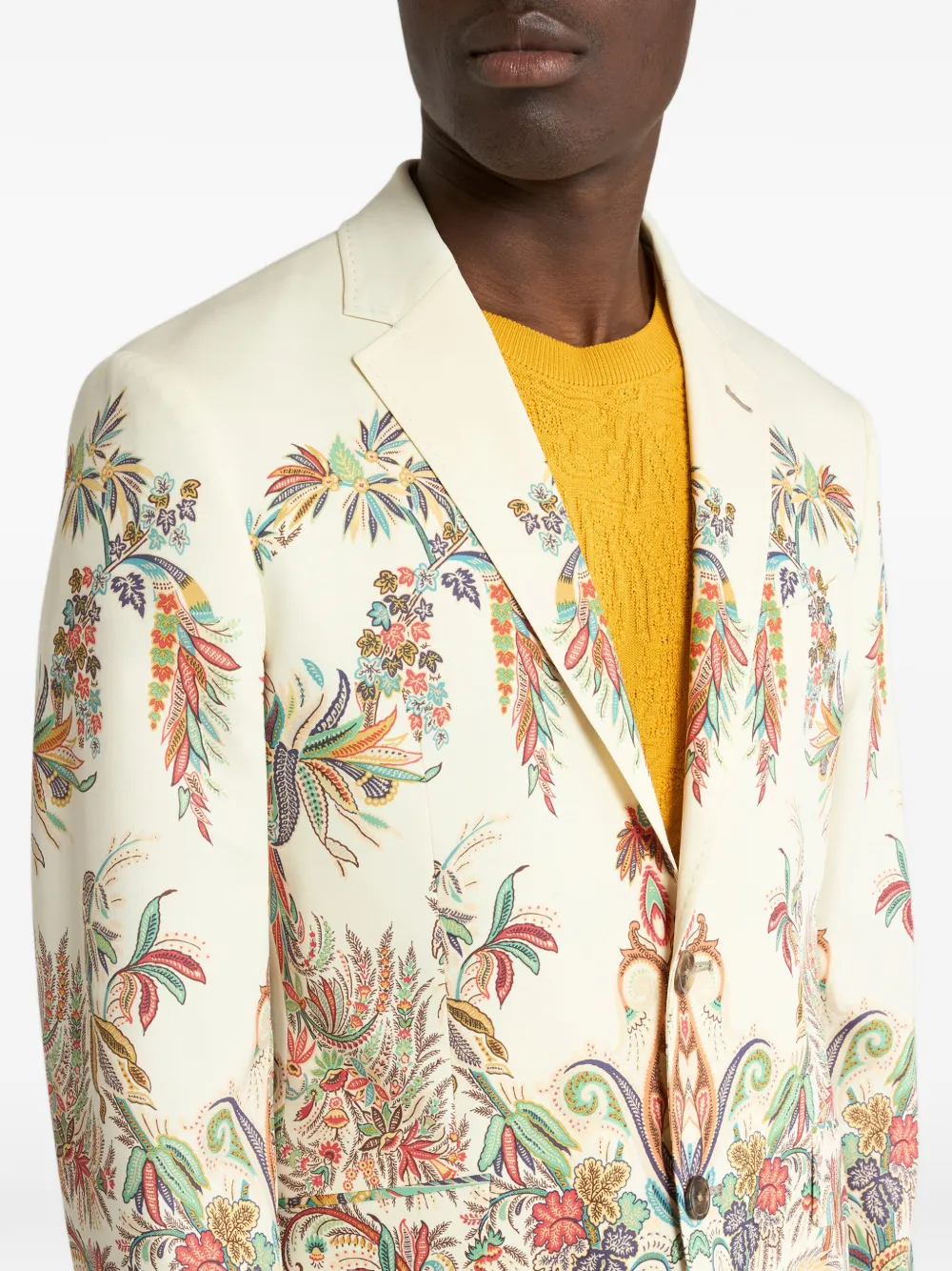 ETRO Blazer met bloemenprint Beige
