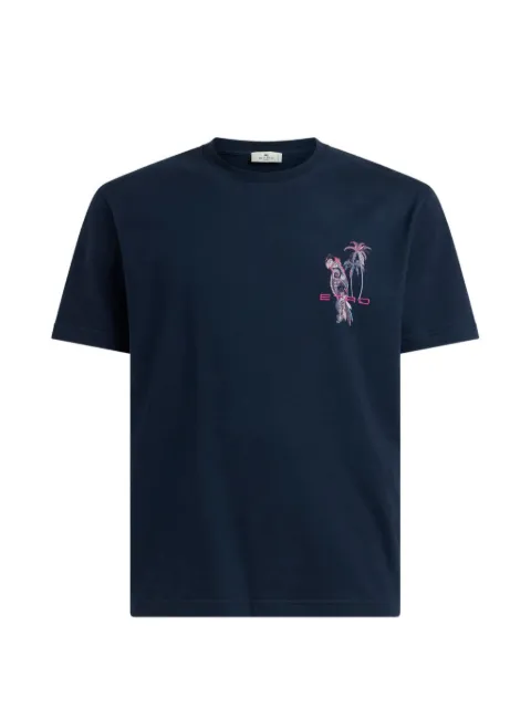 ETRO parrot-embroidered T-shirt
