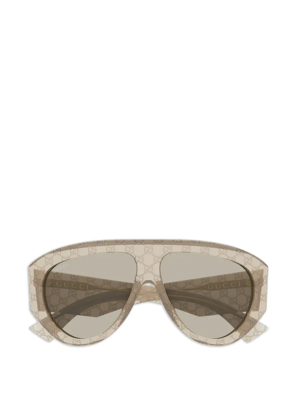 Gucci Eyewear GG monogram pilot-frame sunglasses - Marrone