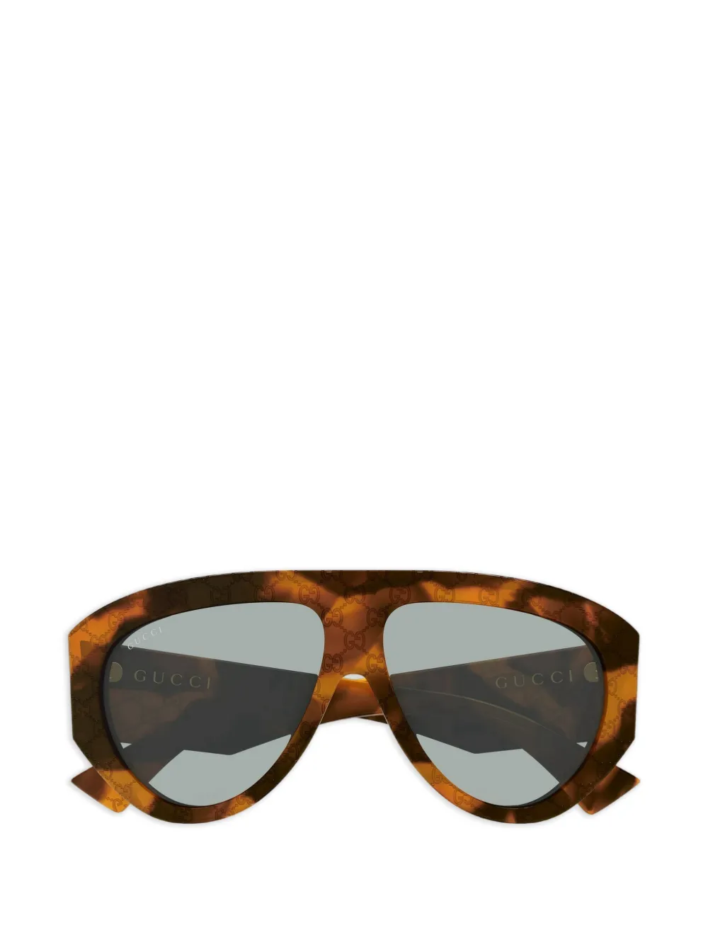 Gucci Eyewear GG-monogram pilot sunglasses - Marrone
