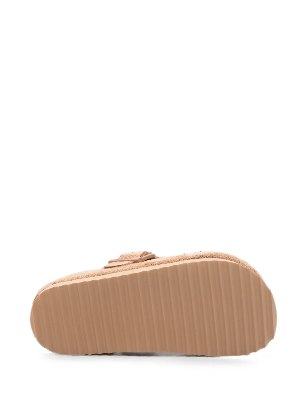 Colors Of California buckle-fastening suede clogs Beige