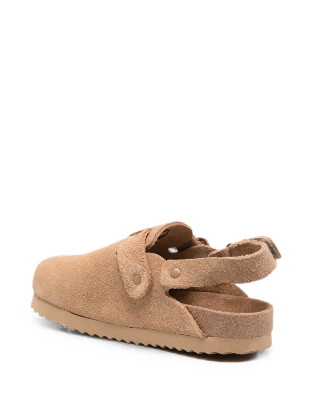 Colors Of California buckle-fastening suede clogs Beige