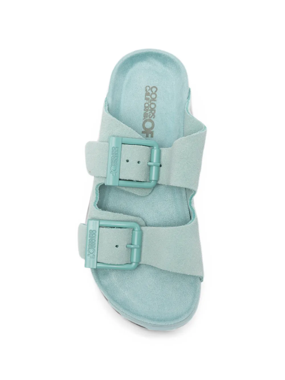 Colors Of California Suède sandalen met gespsluiting Blauw