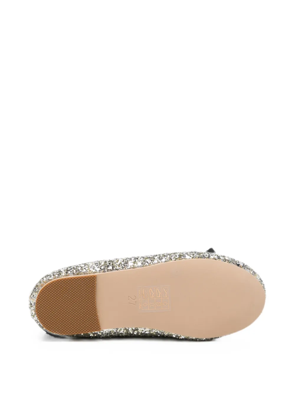 Colors Of California Ballerina's met glitter en strikdetail Zilver