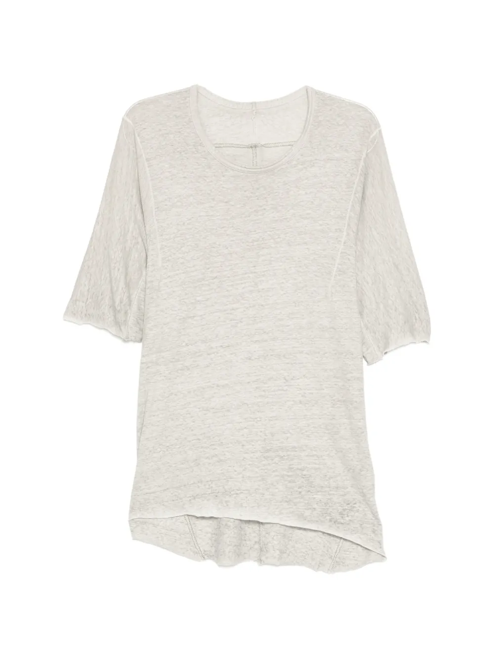 69 BY ISAAC SELLAM raw-edge short-sleeve T-shirt - Grigio
