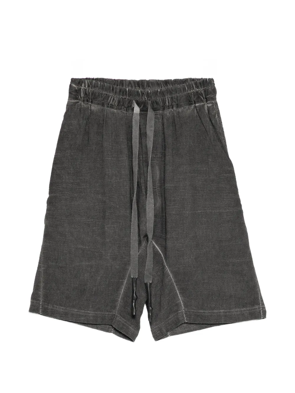 69 BY ISAAC SELLAM textured drawstring shorts - Grigio
