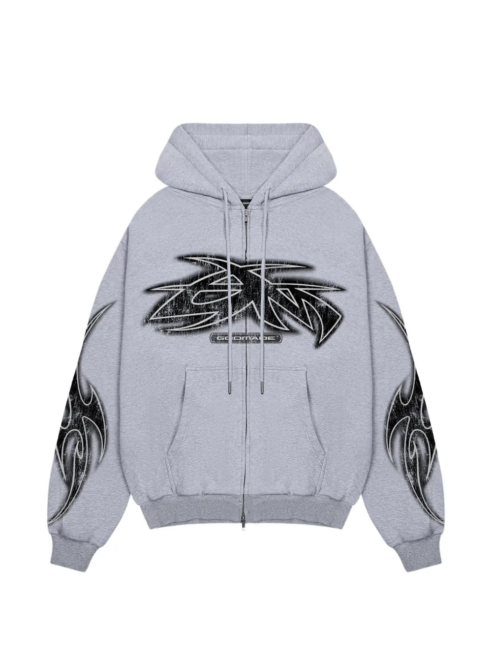 GODMADE Vivid graphic-print hoodie - Grau