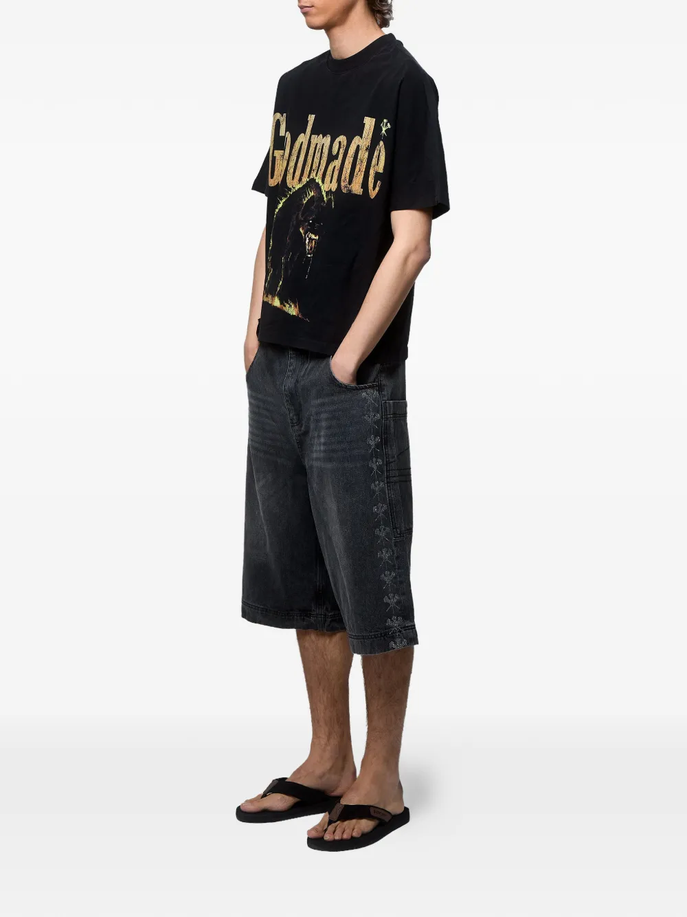  Godmade Camiseta De Algodón - Negro 