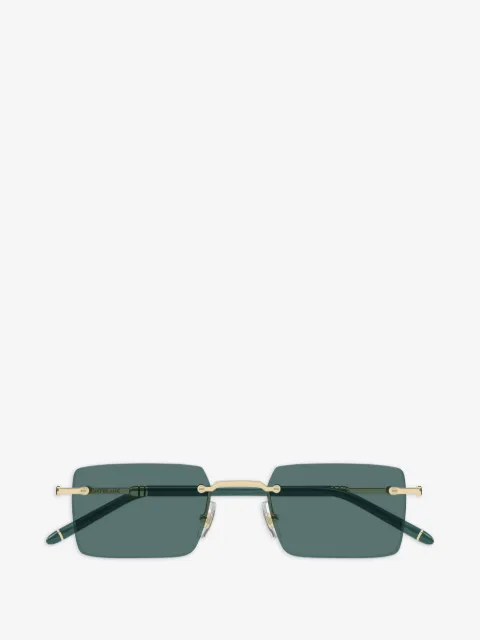 Montblanc lentes de sol rectangulares sin armazón